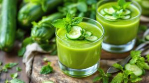 découvrez notre recette rapide de gaspacho concombre-menthe, servi en verrine, parfait pour impressionner vos invités. ce délice frais et léger allie les saveurs du concombre et de la menthe pour un apéritif estival qui fera toujours sensation.