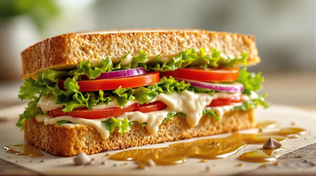 découvrez comment cette mayonnaise à l'ail noir et à l'huile de truffe transforme un sandwich ordinaire en véritable chef-d'œuvre culinaire. un mélange audacieux de saveurs qui ravira vos papilles et rehaussera vos plats.