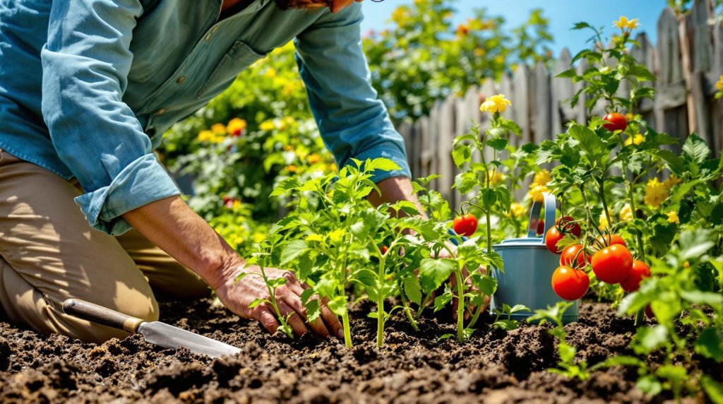 découvrez nos conseils pratiques pour planter et entretenir vos tomates au potager : préparation du sol, choix des variétés, arrosage, tuteurage et astuces pour une récolte abondante de tomates savoureuses.