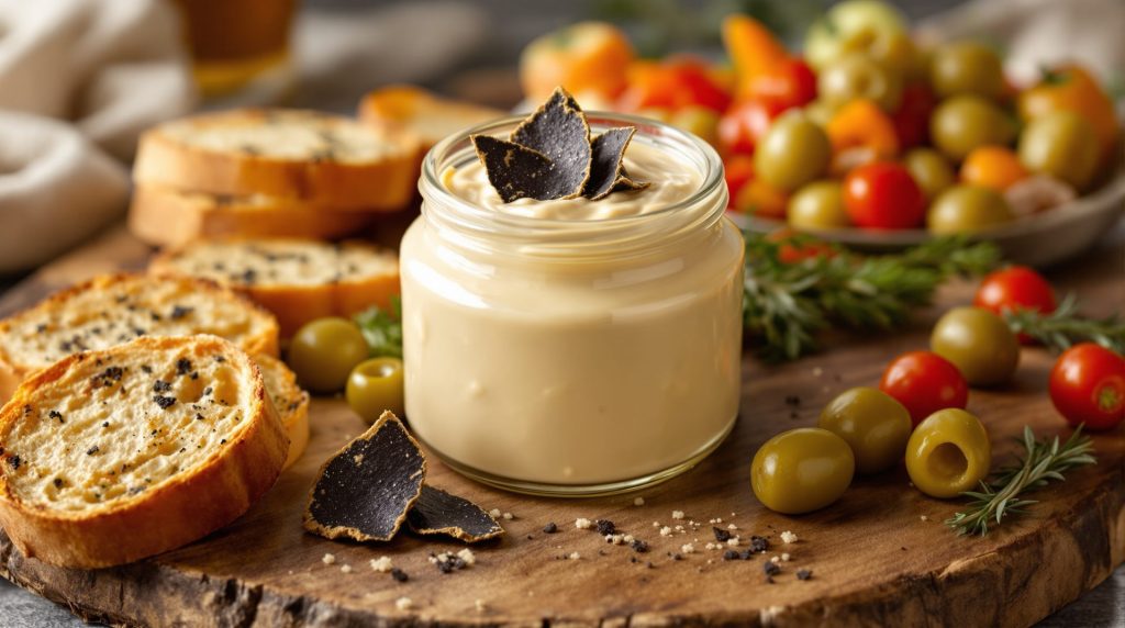 découvrez la mayonnaise à la truffe noire, l’ingrédient chic et savoureux pour rehausser vos tapas et surprendre vos invités lors de vos apéritifs gourmands.