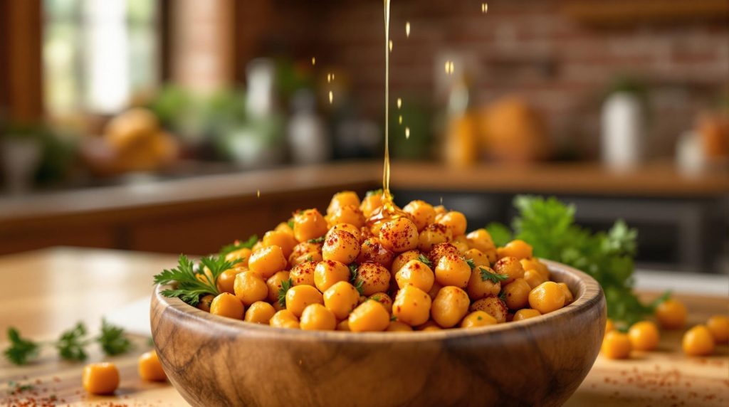 découvrez les pois chiches rôtis au miel et épices cajun, un snack savoureux qui égayera vos apéritifs. croquants et parfumés, ils apportent une touche originale et délicieuse à vos moments de convivialité.