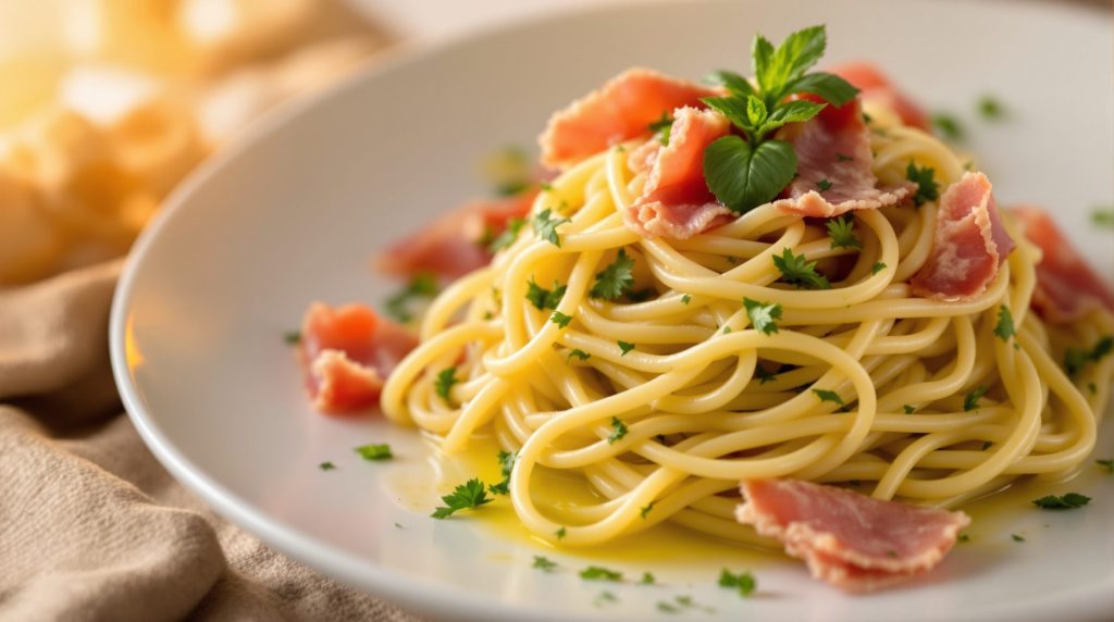 découvrez une recette raffinée de spaghettis aux artichauts confits et jambon cru. un plat élégant, savoureux et facile à préparer pour sublimer vos repas en toute simplicité.
