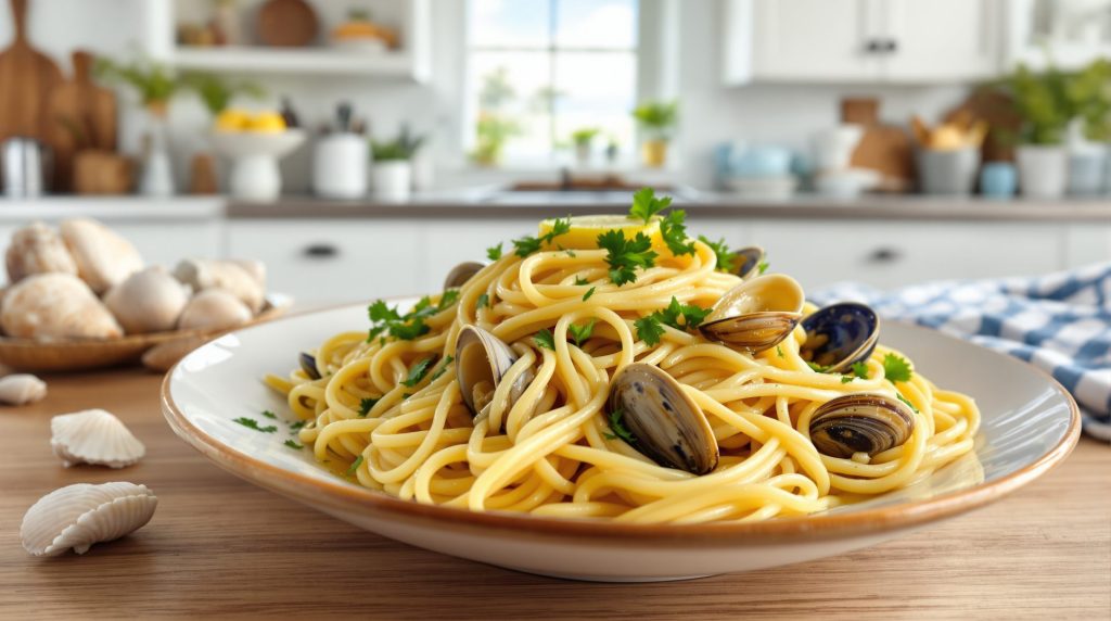 découvrez une recette raffinée de spaghettis aux palourdes relevés par la fraîcheur de la citronnelle. offrez à votre cuisine un vent de saveurs marines, simple à préparer et irrésistiblement parfumé.