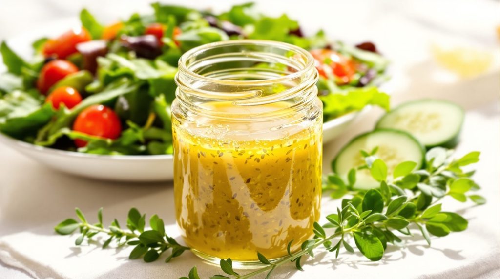 découvrez notre recette de vinaigrette au miel, moutarde à l’ancienne et estragon, l’assaisonnement idéal pour sublimer vos salades vertes avec une touche gourmande et aromatique.
