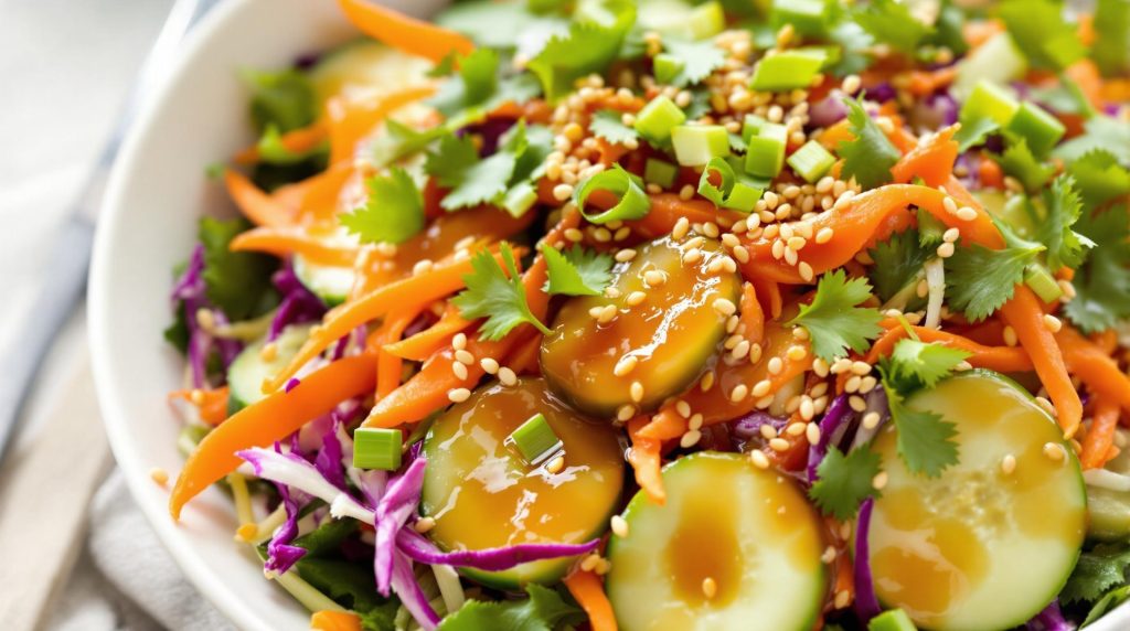 découvrez une vinaigrette au sésame et sauce soja, parfaite pour apporter une touche asiatique raffinée à vos salades. simple, savoureuse et digne des meilleurs restaurants !