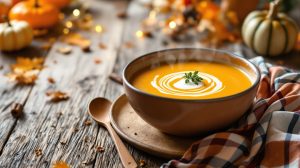 découvrez la soupe au potiron, une recette réconfortante et savoureuse qui émerveillera vos invités avec ses arômes doux et sa texture onctueuse. parfaite pour réchauffer les soirées d’automne et d’hiver !