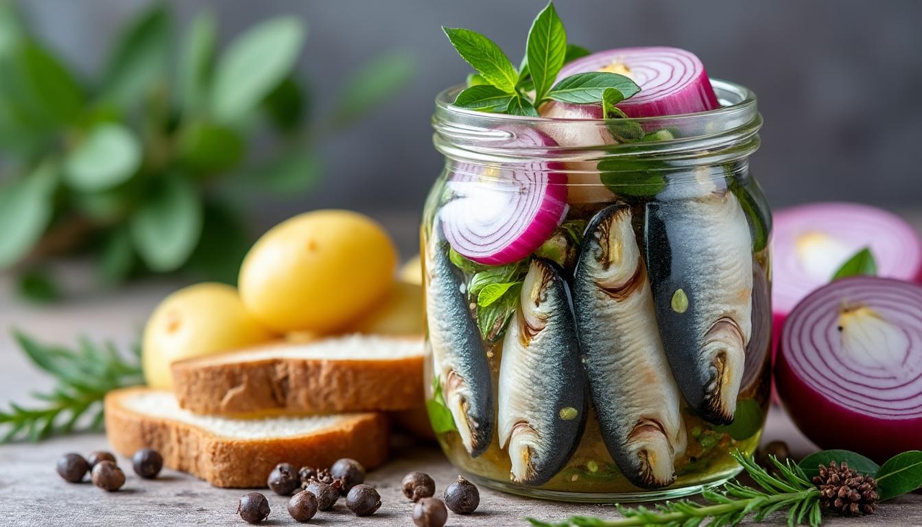 découvrez comment préparer facilement des harengs marinés au vinaigre grâce à cette recette simple et savoureuse, idéale pour un apéritif ou un repas léger.