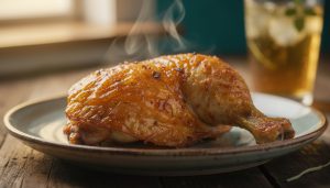 découvrez notre recette facile et rapide de cuisse de poulet croustillante au roaster, un délice prêt en seulement 45 minutes pour régaler toute la famille.