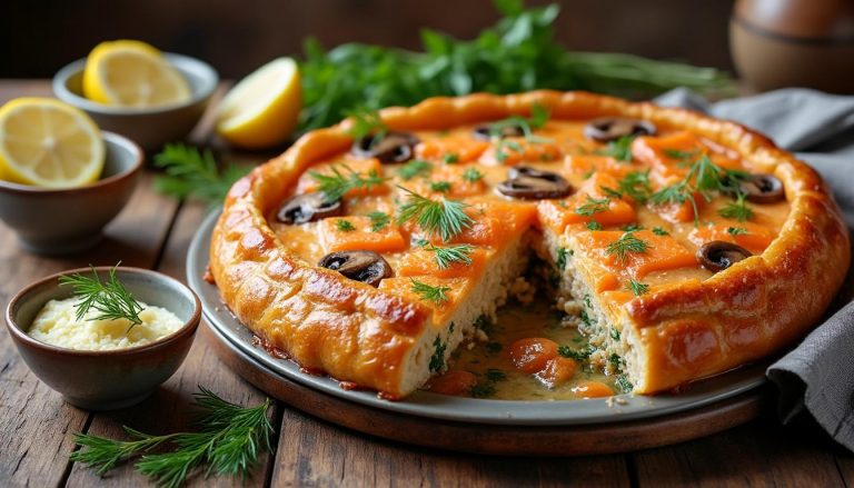 découvrez la recette traditionnelle du koulibiac, un plat russe savoureux et gourmand à cuisiner et partager en famille.