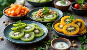 découvrez nos recettes originales à base de kiwi pour des délices apéritifs frais et surprenants, parfaits pour épater vos invités.