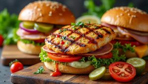 découvrez nos sauces gourmandes parfaites pour sandwichs et burgers au poulet, jambon, et garnitures irrésistibles qui subliment chaque bouchée.