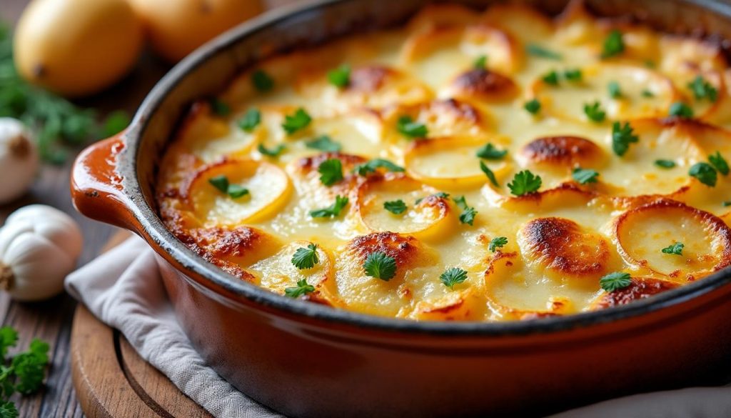 découvrez notre recette facile de gratin dauphinois ultra crémeux avec seulement 5 ingrédients, parfait pour réchauffer vos repas pendant les derniers frissons de l'hiver.