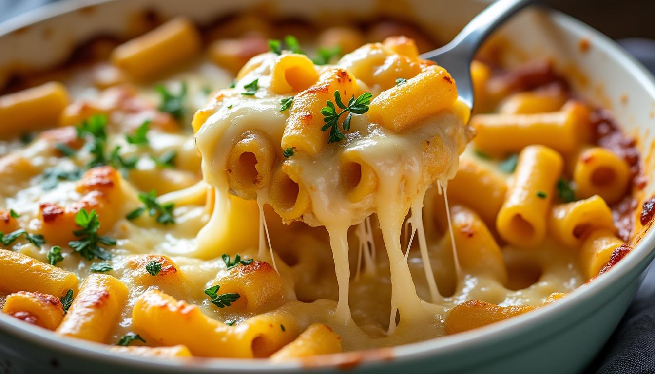 découvrez la recette ultra gourmande des coquillettes gratinées, un plat réconfortant et savoureux parfait pour toutes vos envies de comfort food.