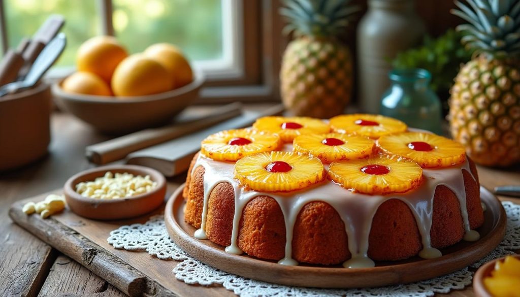 découvrez l'authentique gâteau à l'ananas de grand-mère, une recette traditionnelle revisitée pour allier saveurs d'antan et touche moderne. facile à réaliser et délicieux à déguster !