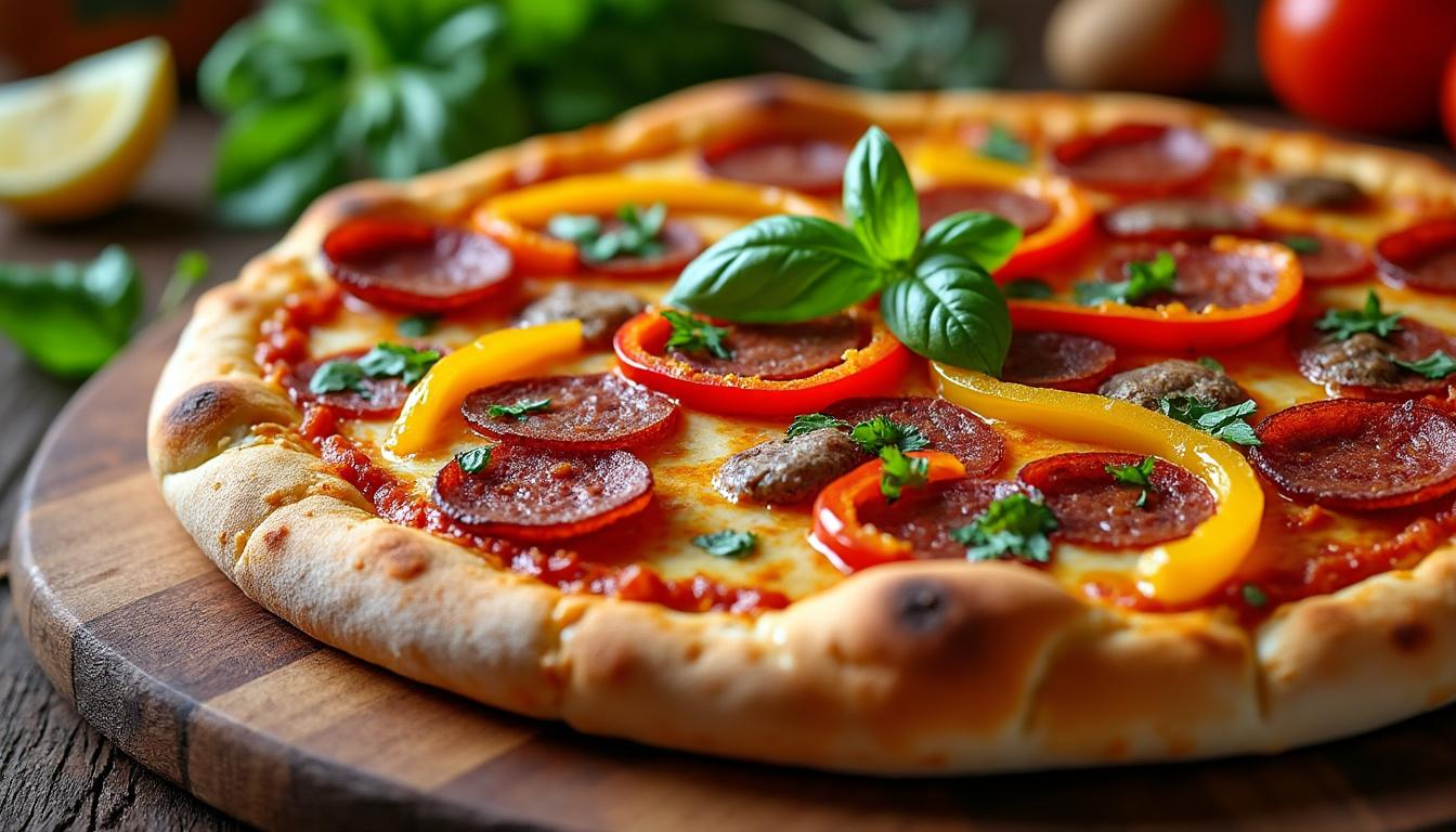 découvrez la pizza cannibale, un festin audacieux aux saveurs surprenantes qui réveillera vos papilles. osez l'originalité avec cette création culinaire unique et gourmande.