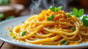 découvrez notre recette authentique de spaghetti savoureux à la bottarga, un délice italien qui ravira vos papilles avec des saveurs uniques et raffinées.