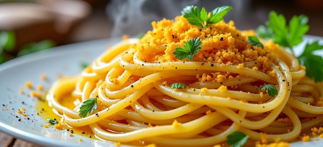 découvrez notre recette authentique de spaghetti savoureux à la bottarga, un délice italien qui ravira vos papilles avec des saveurs uniques et raffinées.