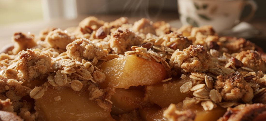 découvrez notre recette facile de crumble aux pommes sans gluten, réalisée avec seulement 5 ingrédients pour un dessert délicieusement sain et rapide à préparer.