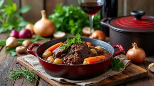 découvrez la recette traditionnelle du bœuf bourguignon de grand-mère, un plat authentique et savoureux qui perpétue un savoir-faire culinaire d'exception.
